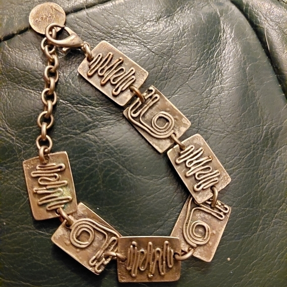 Vintage* Volan/Volar Hand-made Panel Bracelet - Picture 5 of 7